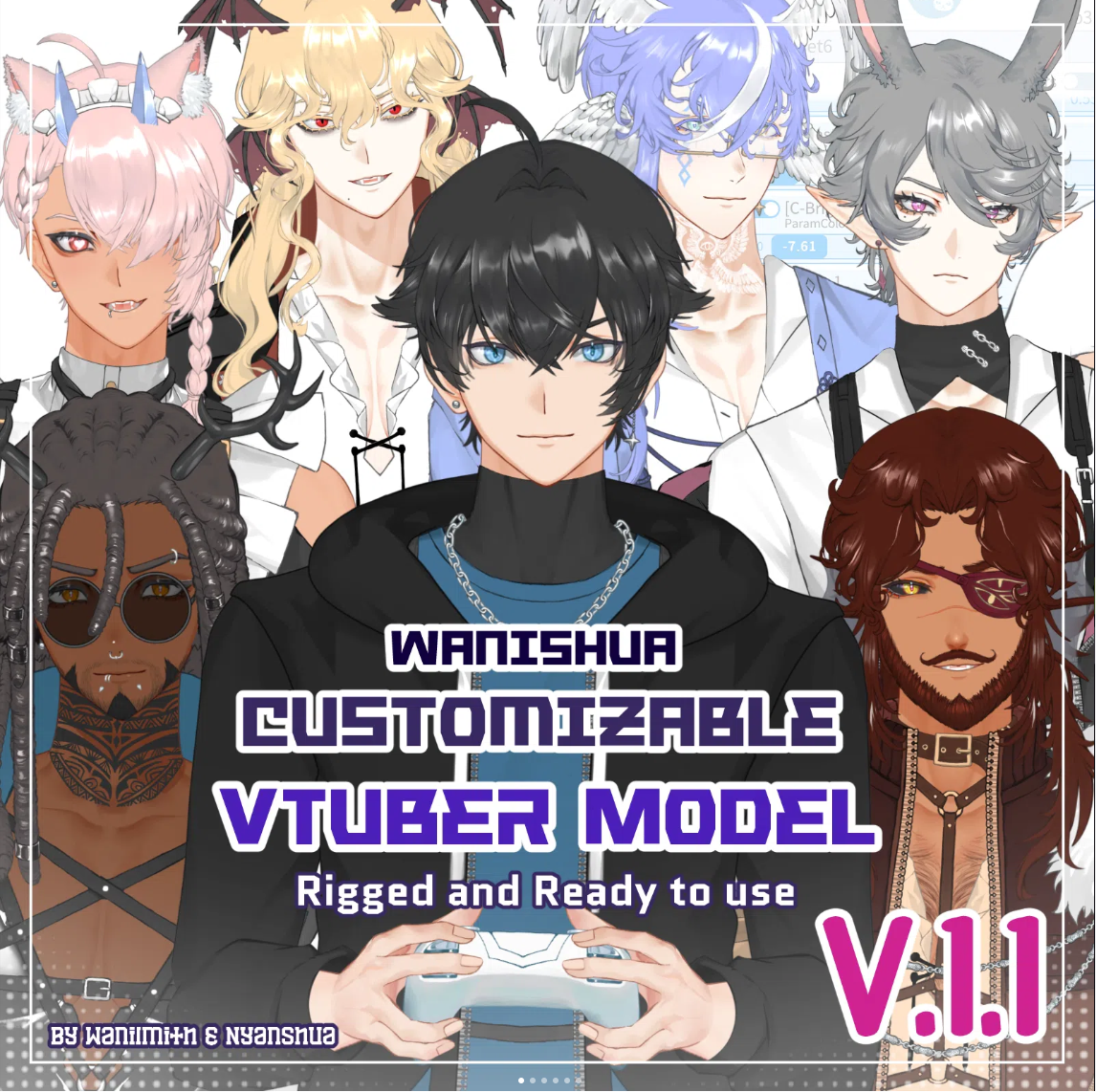 WaniShua Customizable VTuber Model